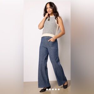 Evereve Joelle wide leg linen pants 29